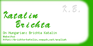 katalin brichta business card